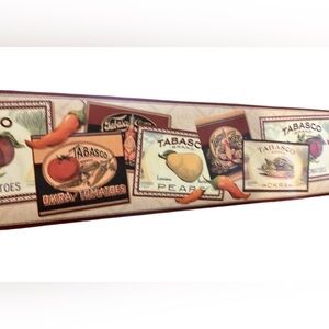 Tabasco Brand Wallpaper Border 9 1/2 feet